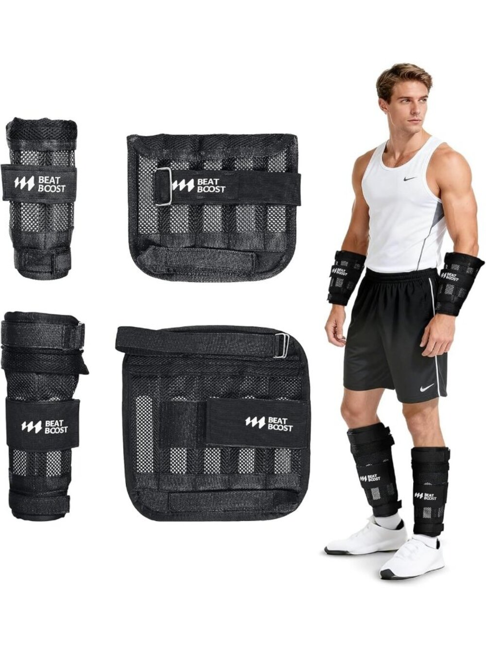 Adjustable Ankle & Wrist Weights 5lb-30lb for Walking, Pilates, Gym & Aerobics